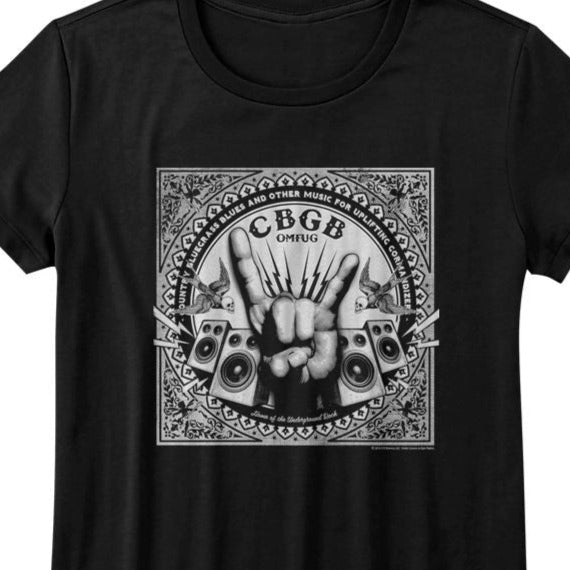 Junior's CBGB Rock Hand T-Shirt
