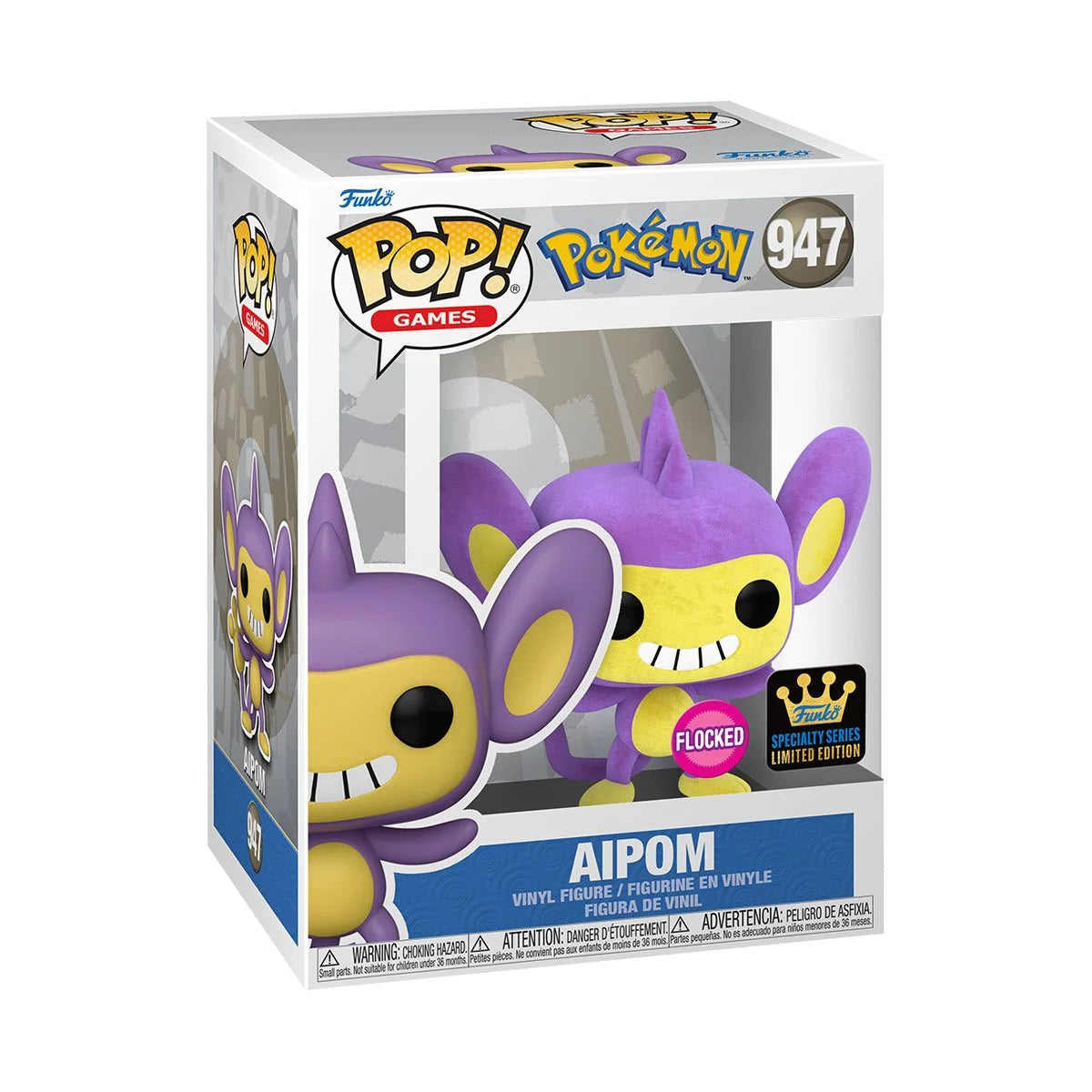 Funko Pop! Pokémon Aipom Flocked Vinyl Figure #947  - Specialty Series