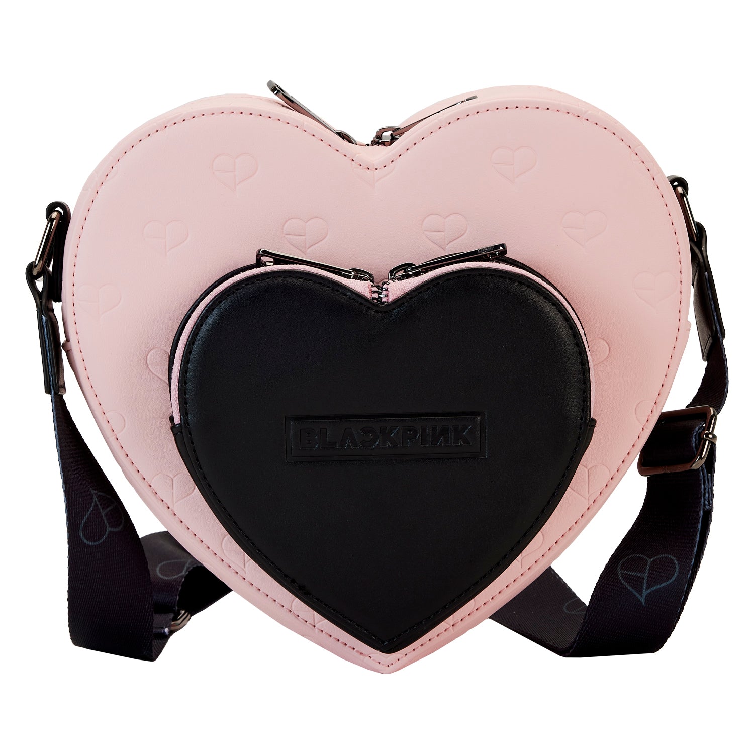 Heart-shaped Crossbody Bag - Black/Wednesday - Ladies