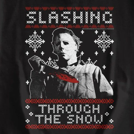 Halloween Slashing Thru The Snow Sweatshirt