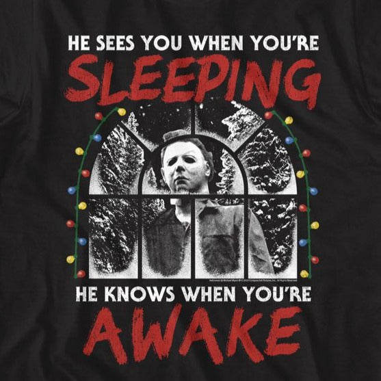 Halloween Sees You When You're Sleeping T-Shirt