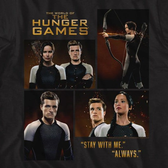 Hunger Games Katniss Peeta Four Photos T-Shirt