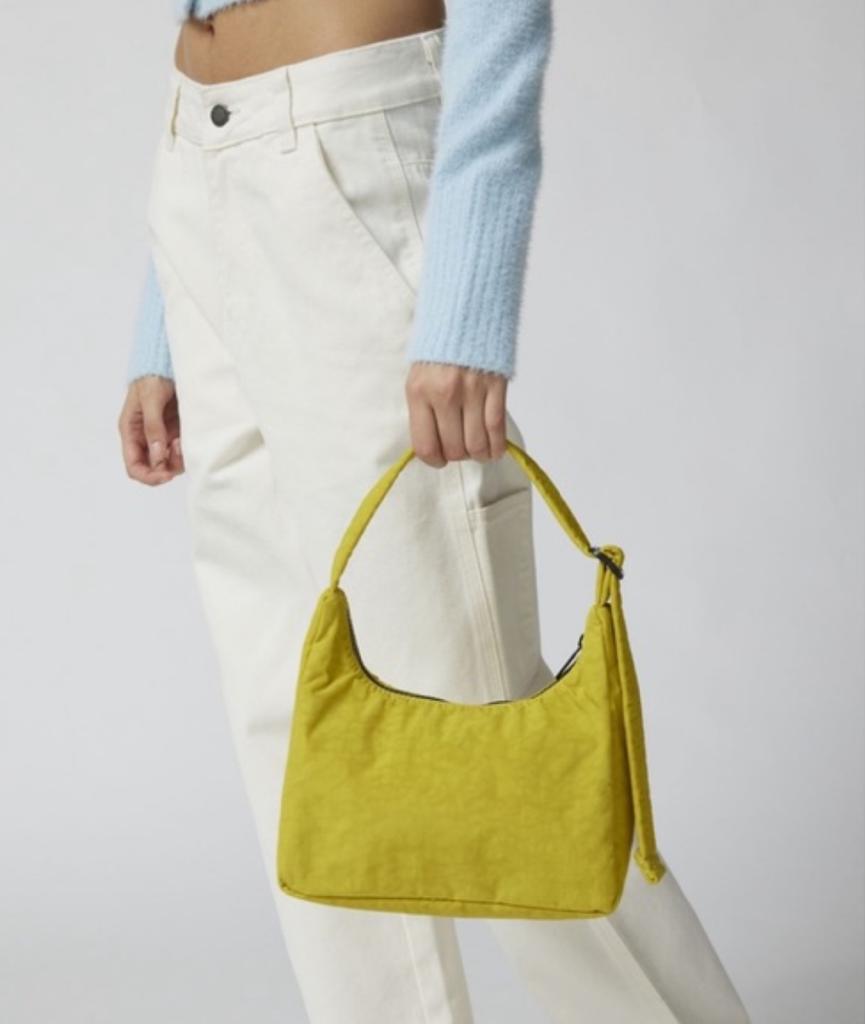BAGGU Mini Nylon Shoulder Bag Sour