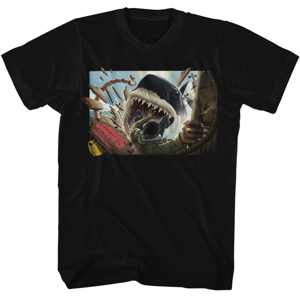 Jaws Man Falling In Shark Mouth T-Shirt