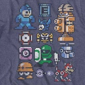 Mega Man Pixelmans T-Shirt - Blue Culture Tees