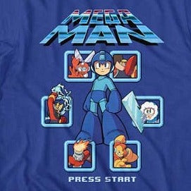 Mega Man Mm1 Select Screen Remix T-Shirt - Blue Culture Tees
