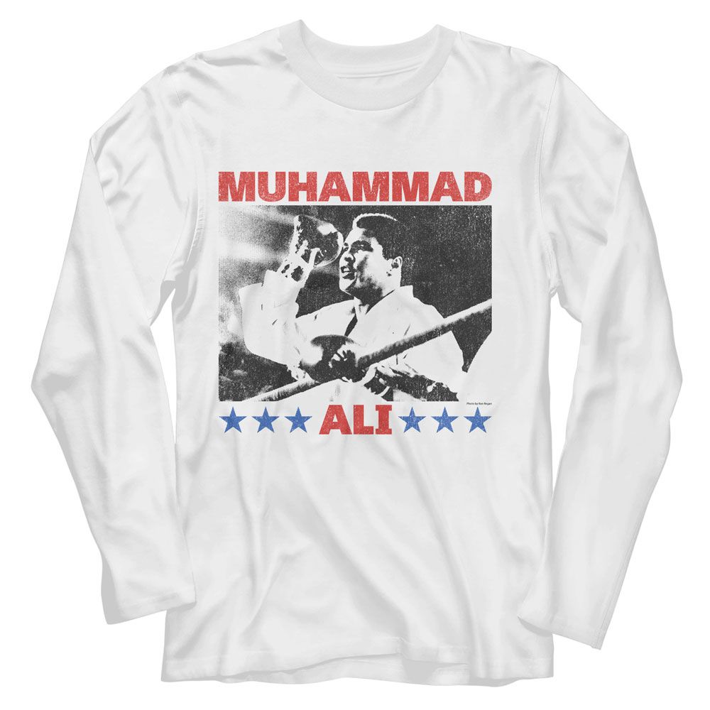Muhammad Ali Raising Fists Long Sleeve T-Shirt