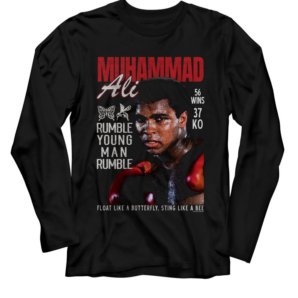 Muhammad Ali Sweat Photograph Long Sleeve T-Shirt