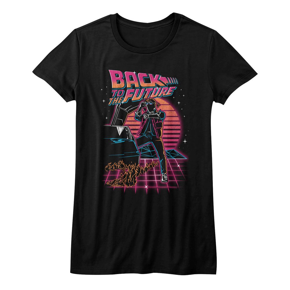 Junior's Back To The Future Synthwave Future T-Shirt