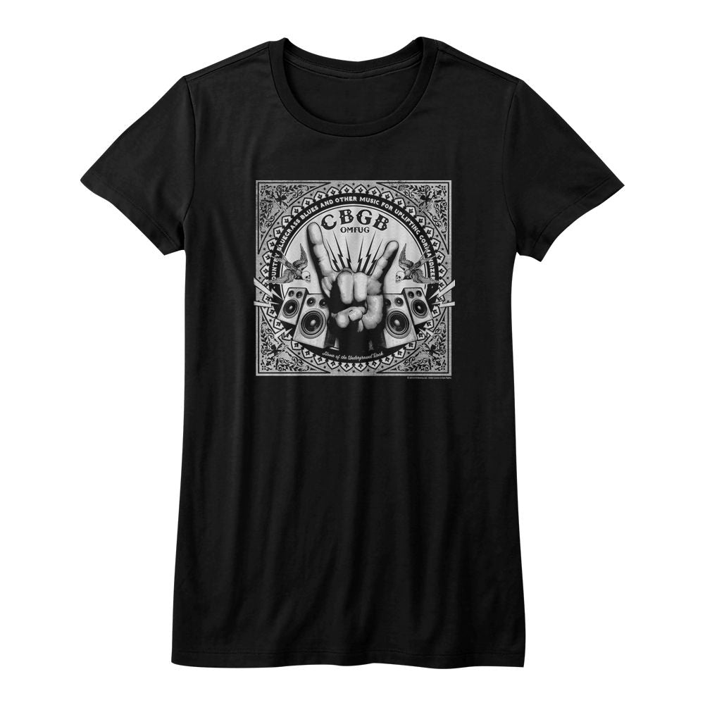 CBGB Rock Hand Junior's T-Shirt