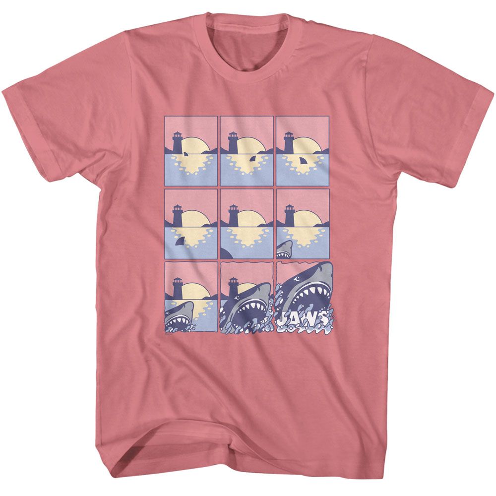 Jaws Pastel Comic Strip T-Shirt