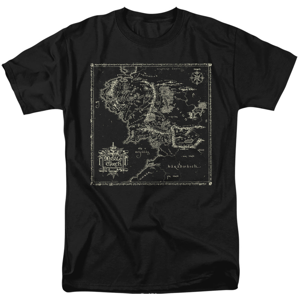 The Lord of the Rings Map of Middle Earth Tee Blue Culture Tees