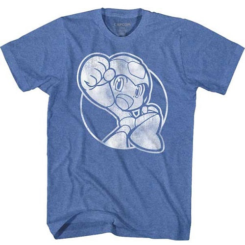Mega Man Fist Pump T-Shirt - Blue Culture Tees