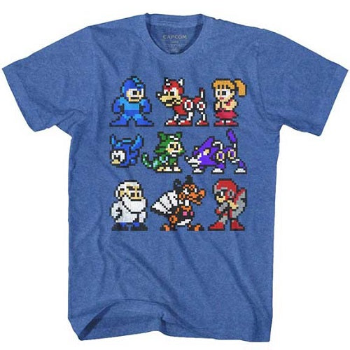 Mega Man The Cast T-Shirt - Blue Culture Tees