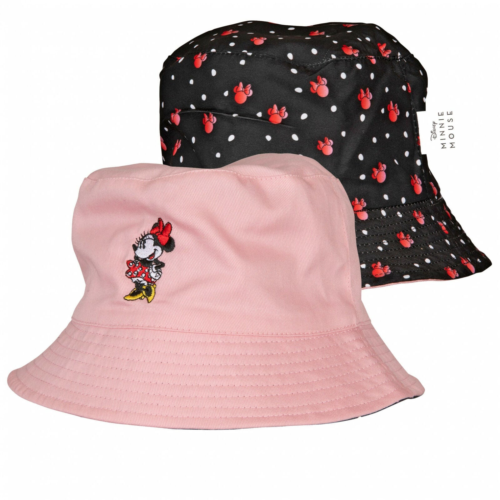 Disney Minnie Mouse Solid And Aop Reversible Bucket Hat