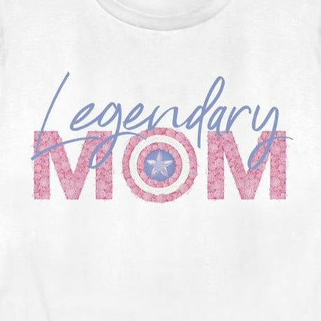 Women's Marvel Seasonal Legendary Mom Flowers T-Shirt