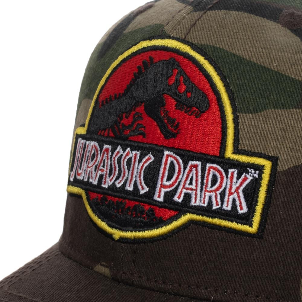 Jurassic Park Camo Pre-Curved Snapback Hat