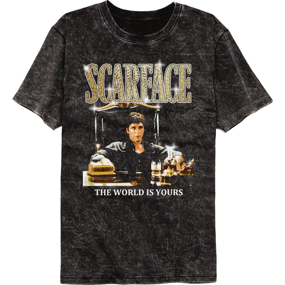 Scarface Gold Logo Mineral Wash T-Shirt