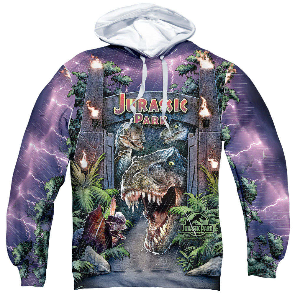 Jurassic Park Welcome To The Park Sublimated Pullover Hoodie