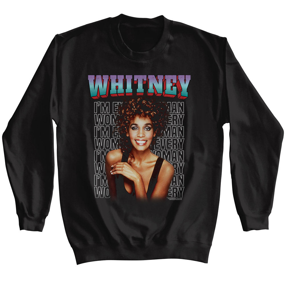 Whitney Houston Every Woman Crewneck Sweatshirt