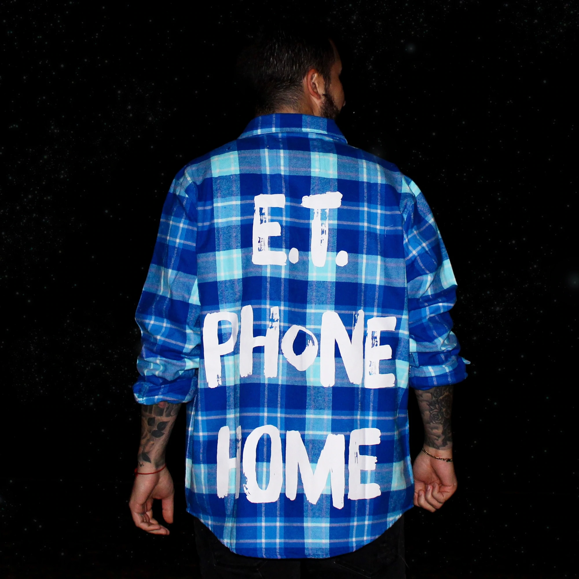 Cakeworthy E.T. Phone Home Flannel Blue Culture Tees