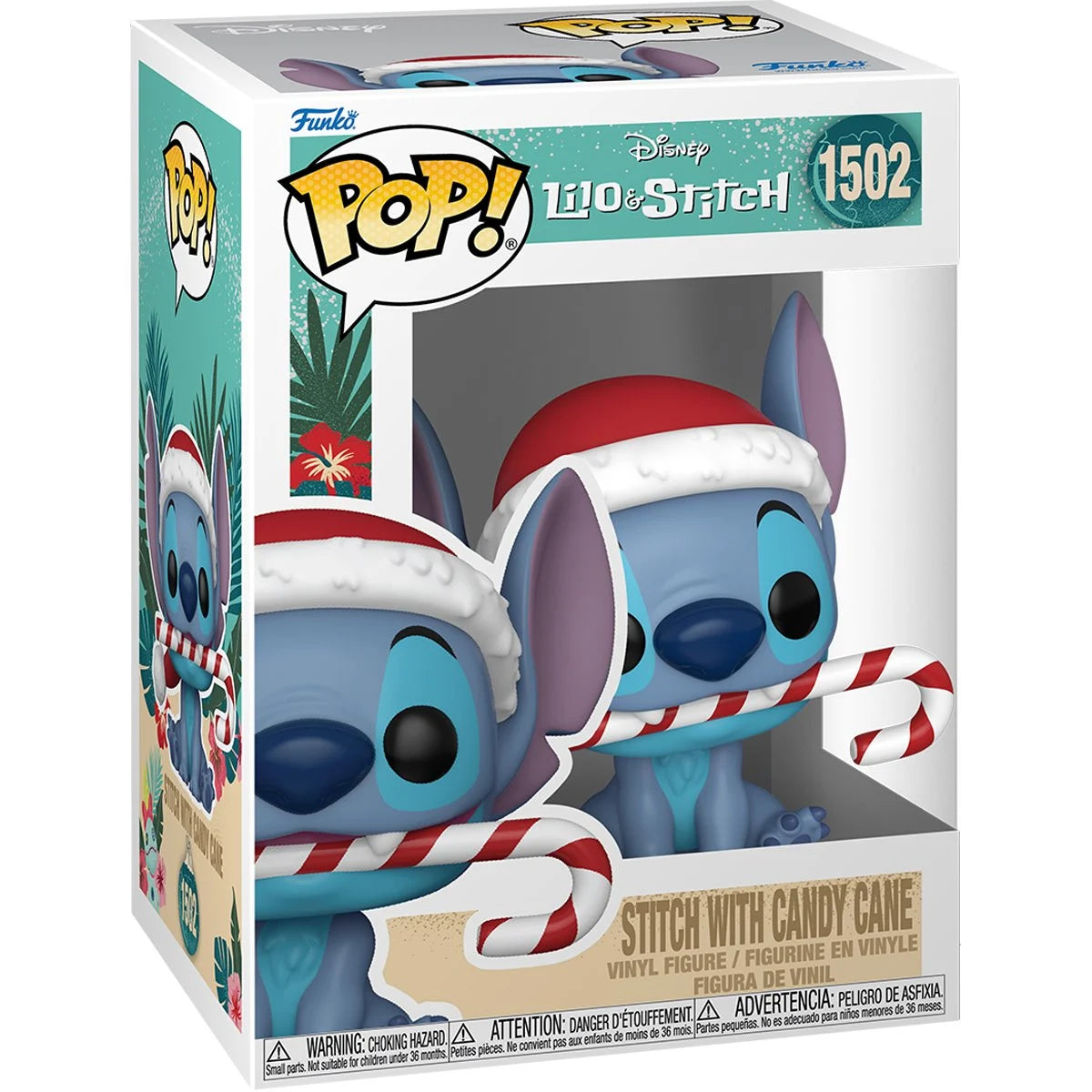 Lilo & Stitch Holiday Stitch with Candy Cane Funko Pop! Vinyl Figure #1502 | Blue Culture Tees