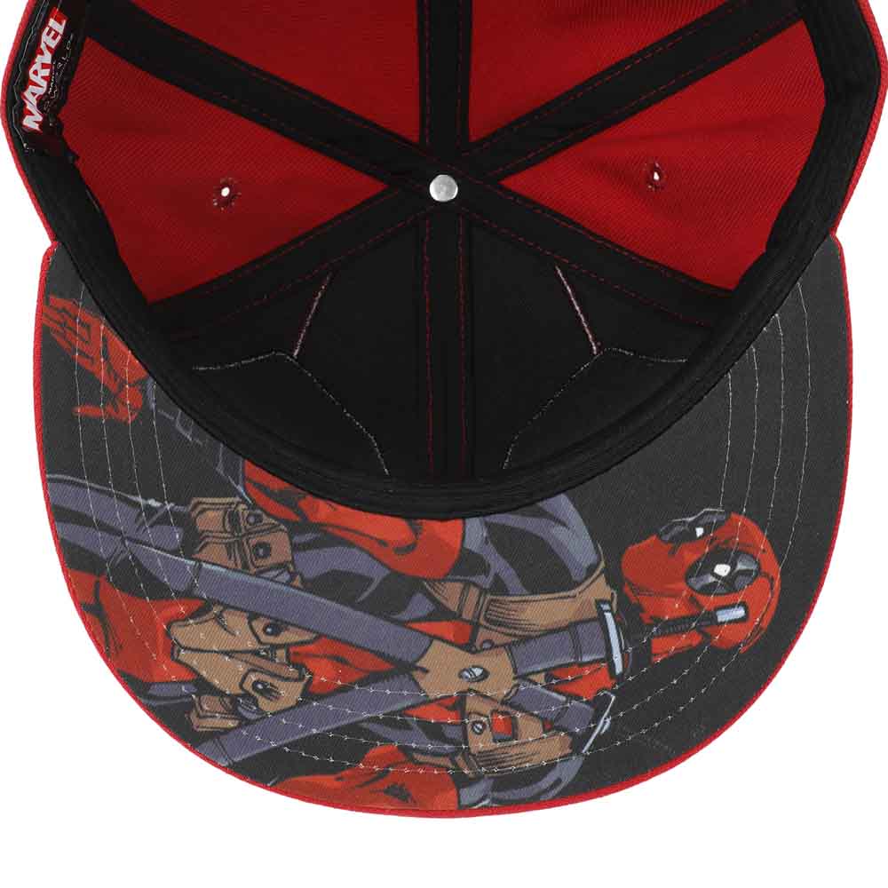 Marvel Deadpool Big Face Flat Bill Snapback | Blue Culture Tees