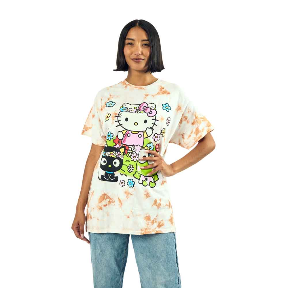 Juniors Hello Kitty & Friends Oversized Puff and Rhinestones T-Shirt | Blue Culture Tees