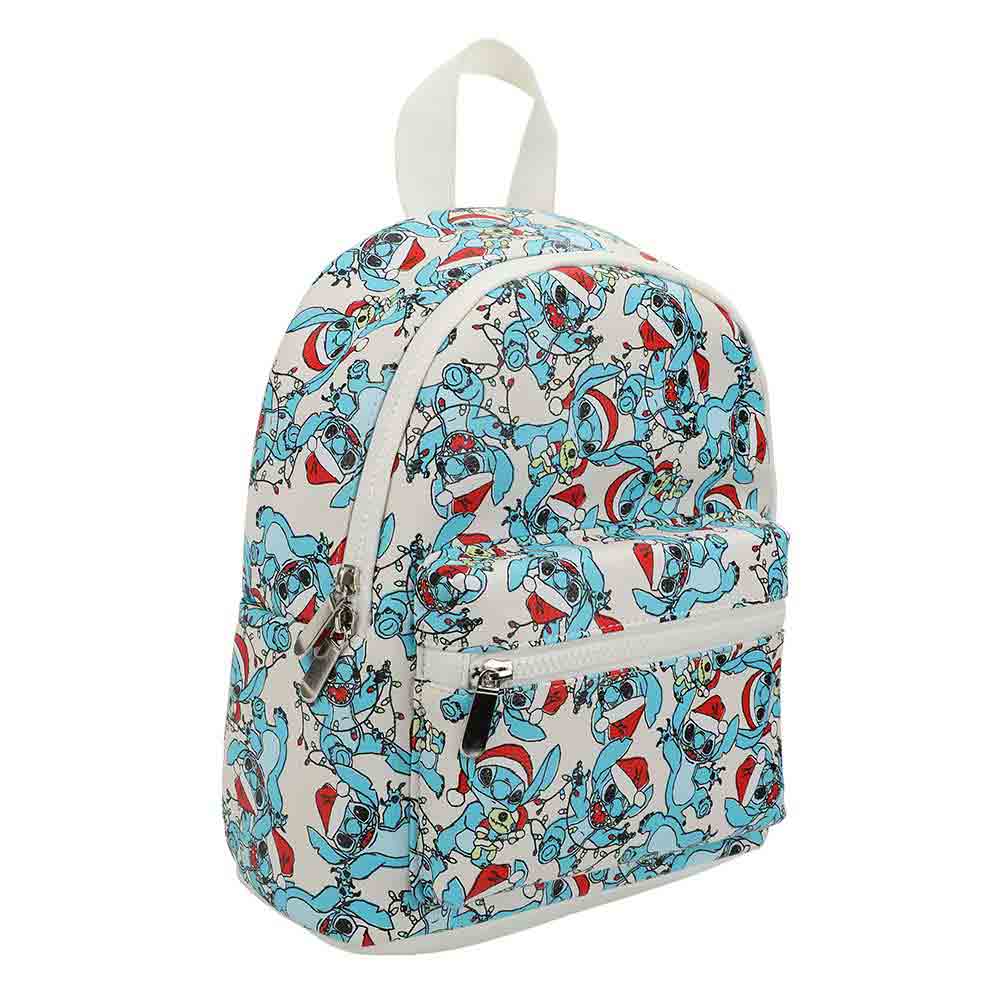 Disney Stitch Holiday AOP Mini Backpack | Blue Culture Tees