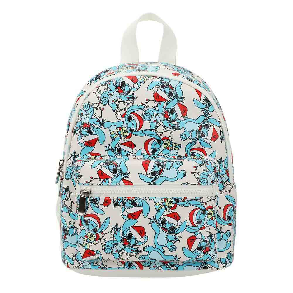 Disney Stitch Holiday AOP Mini Backpack | Blue Culture Tees