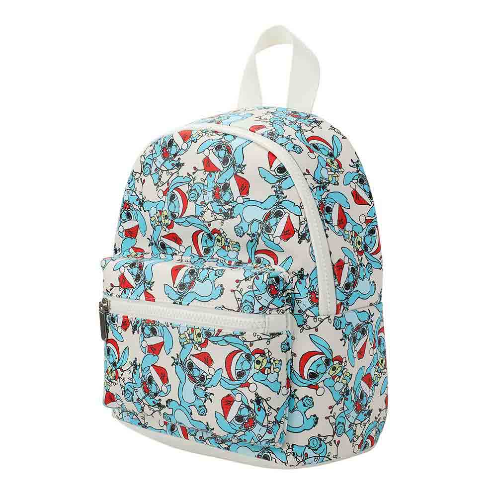 Disney Stitch Holiday AOP Mini Backpack | Blue Culture Tees