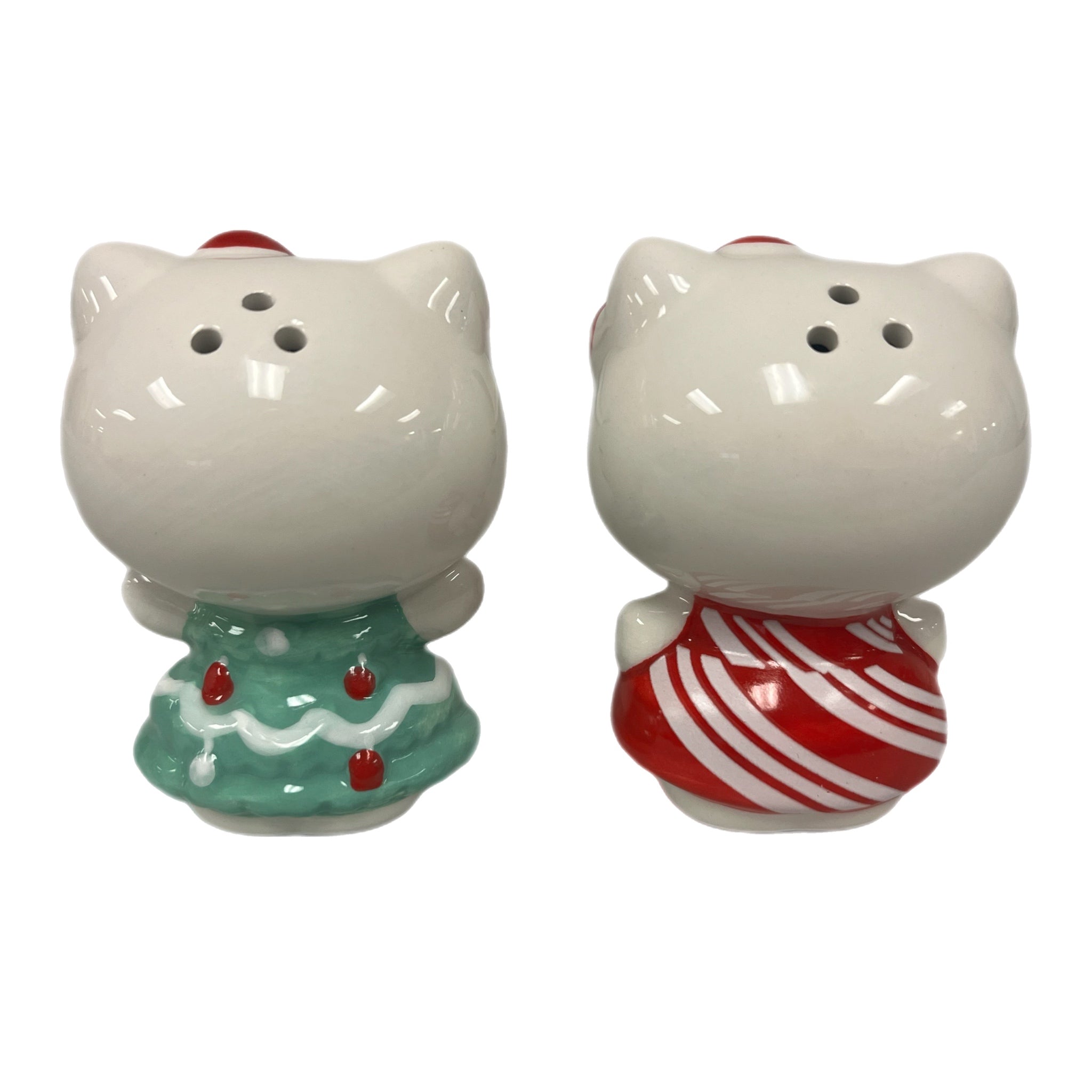 Sanrio Hello Kitty Holiday Ceramic Salt & Pepper Shaker Set | Blue Culture Tees