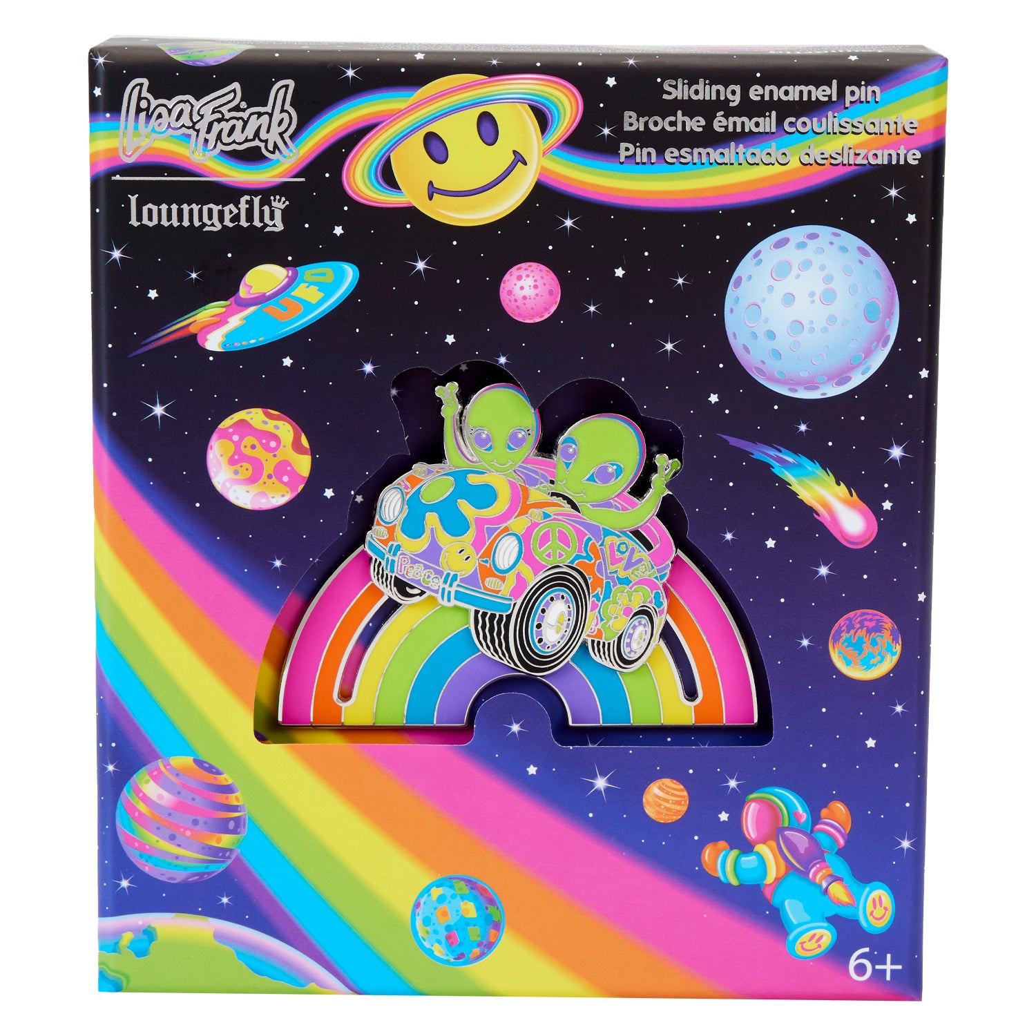 Loungefly Lisa Frank Zoomer & Zorbit 3" Limited Edition Collector Box Pin