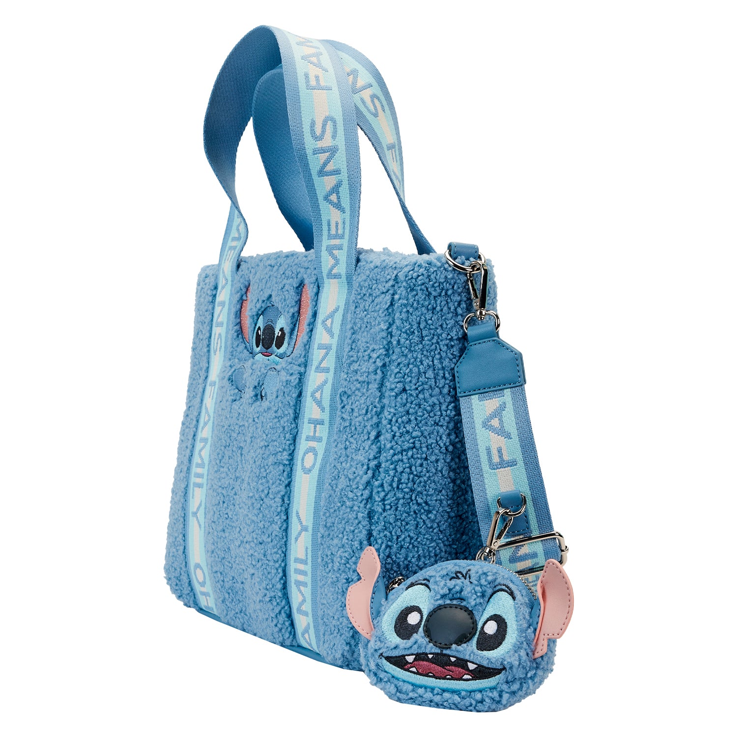 Loungefly Disney Stitch Plush Tote Bag With Coin Purse 