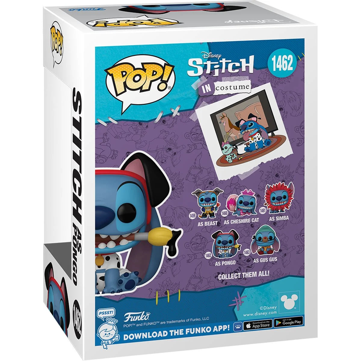 Funko Pop! Disney Lilo & Stitch Costume Stitch as Pongo Vinyl Figure #1462
