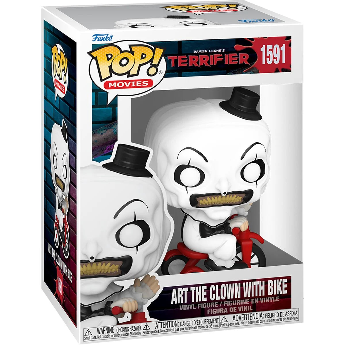 Funko Pop! Terrifier Art the Clown with Bike Vinyl Figure #1591 | Blue Culture Tees