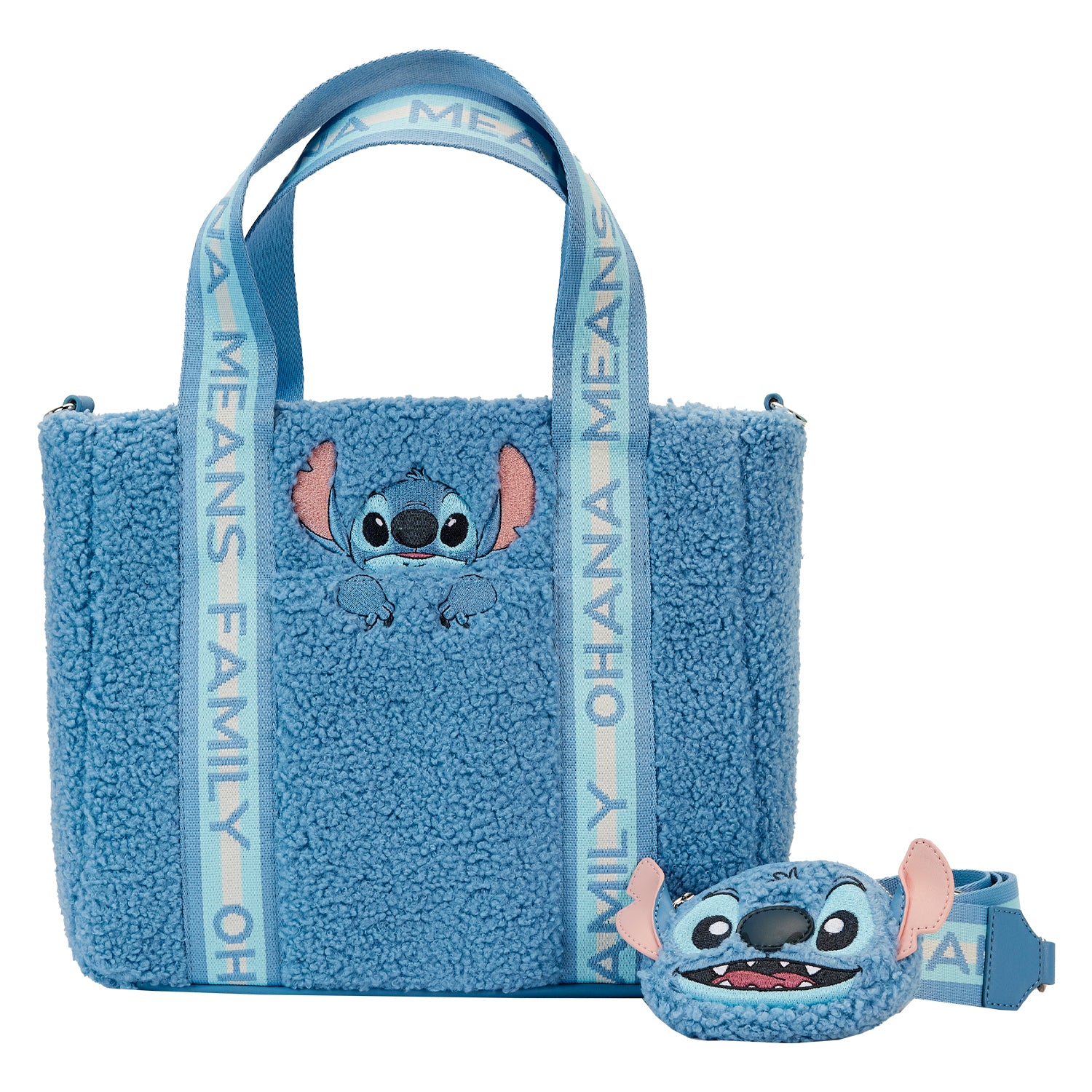 Loungefly Disney Stitch Plush Tote Bag With Coin Purse 