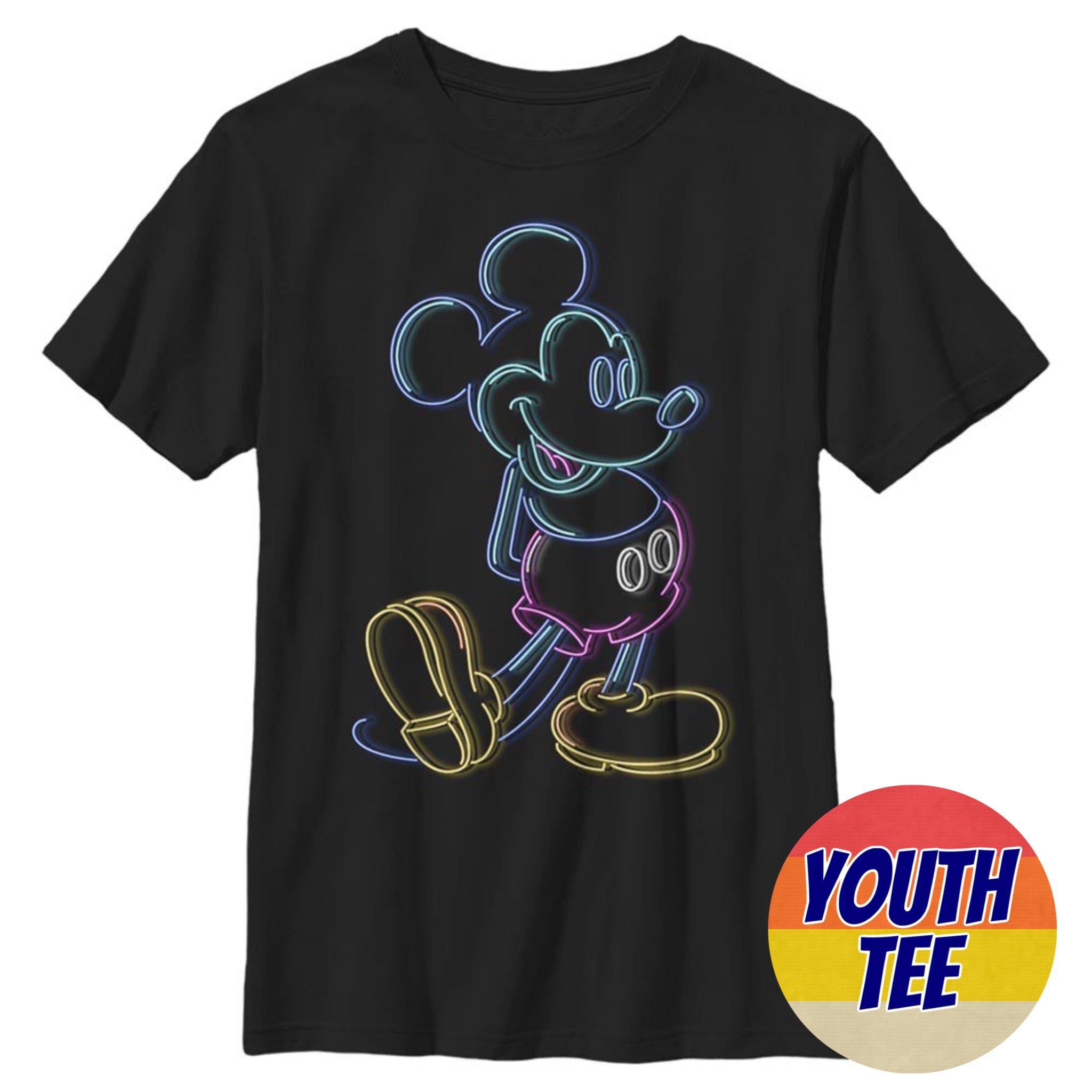 Boy's Disney Neon Mickey T-Shirt | Blue Culture Tees