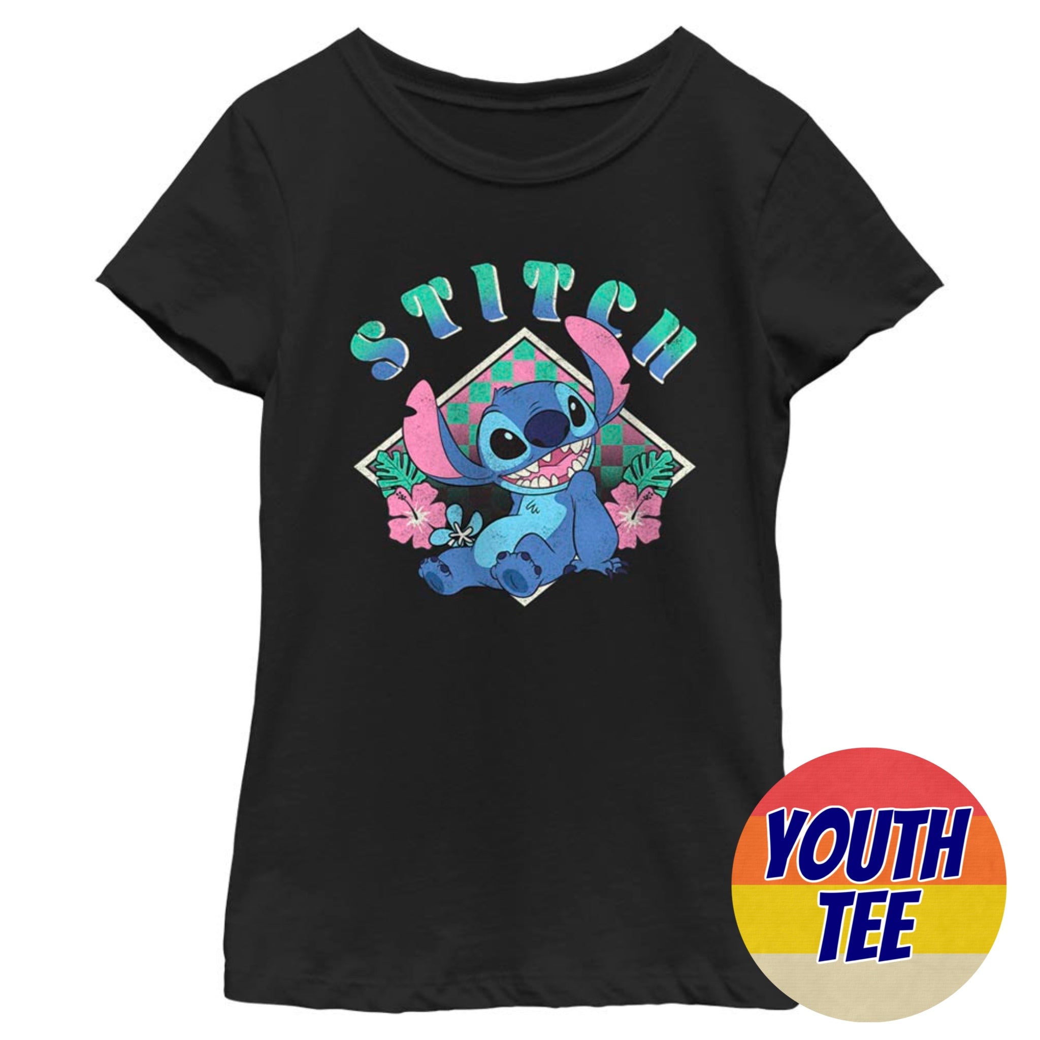 Girl's Disney STITCH DIAMOND T-Shirt | Blue Culture Tees