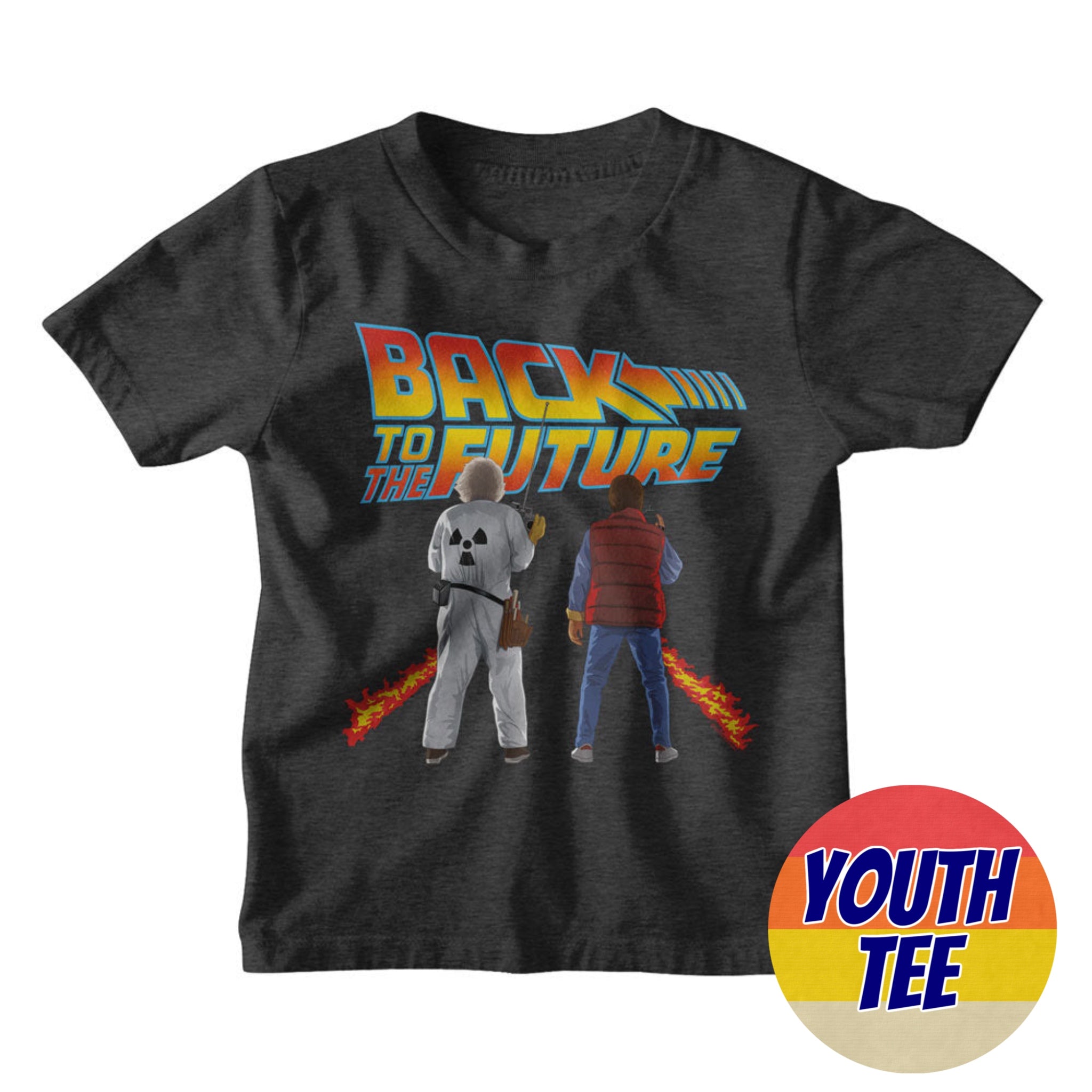 Youth Back To The Future Doc And Marty T-Shirt | Blue Culture Tees