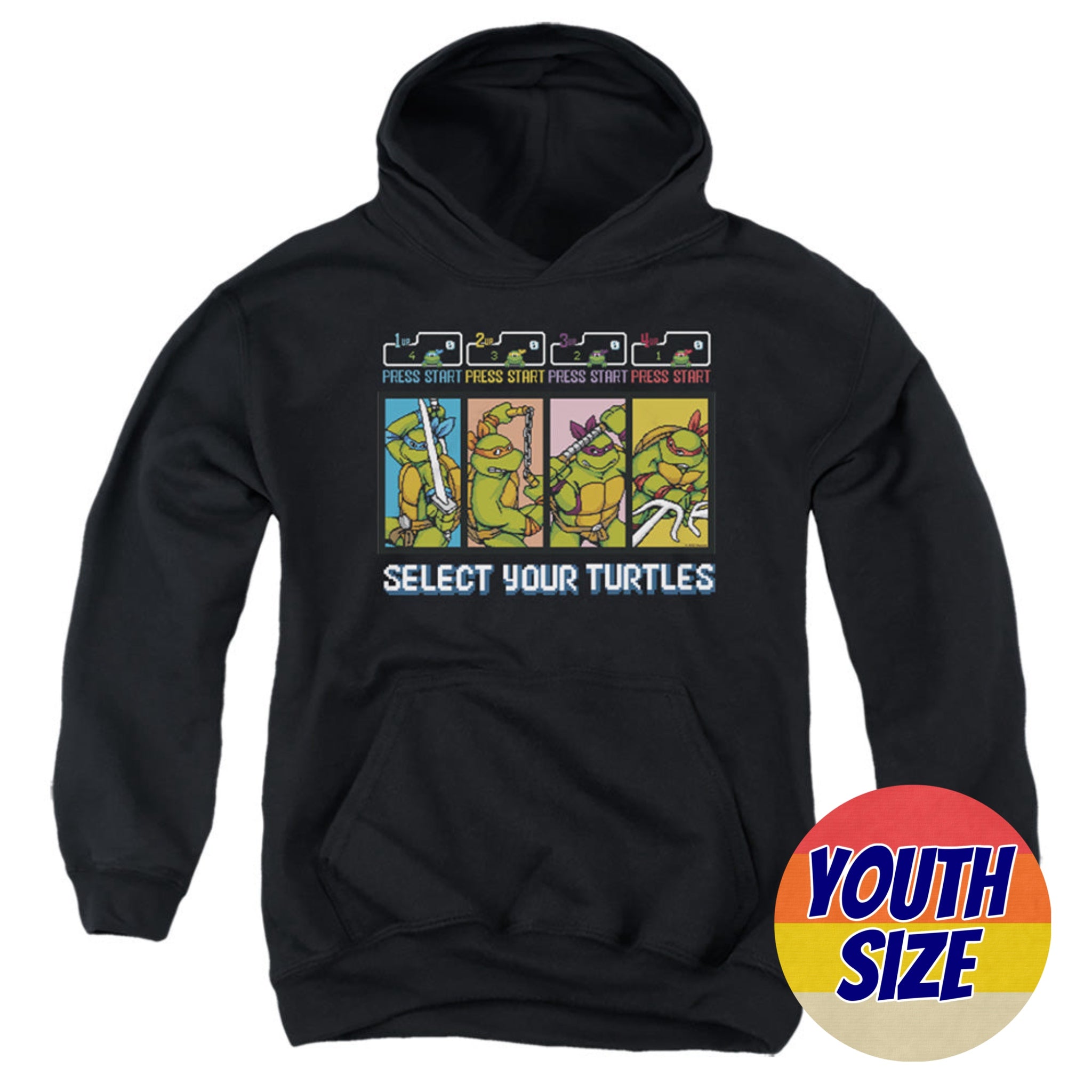 Youth Teenage Mutant Ninja Turtles Select Your Turtles Pullover Hoodie | Blue Culture Tees