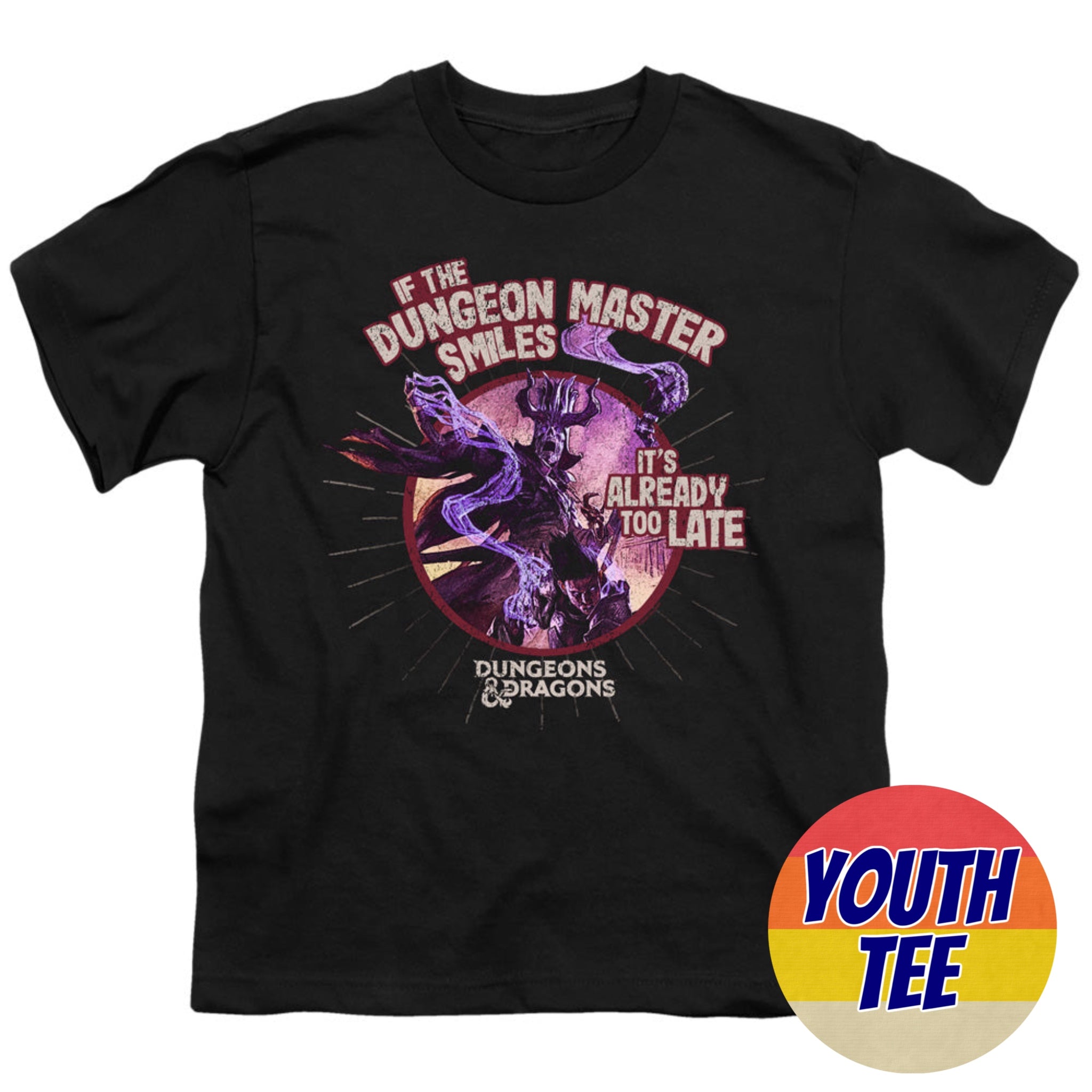 Youth Dungeons And Dragons Dungeon Master Smile T-Shirt | Blue Culture Tees