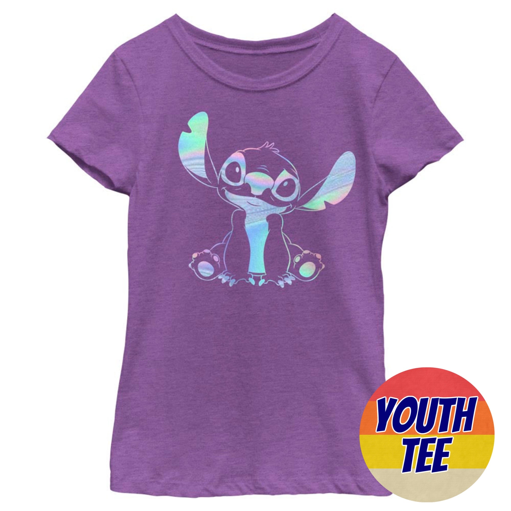 Girl's Disney Holographic Stitch T-Shirt | Blue Culture Tees