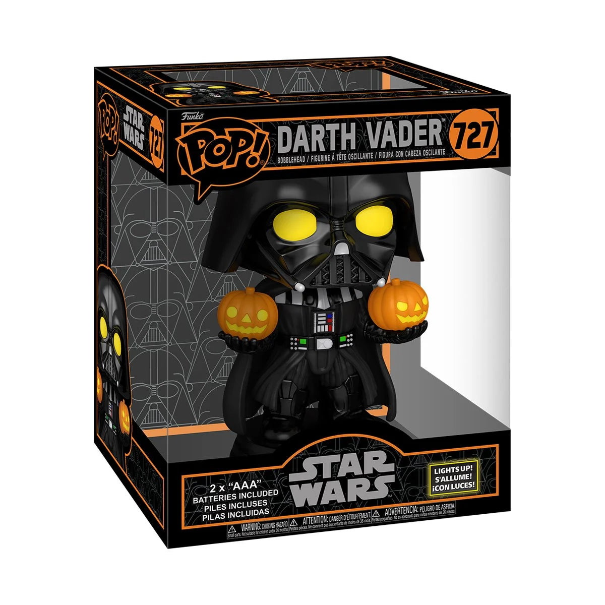 Funko Pop! Super Lights and Sounds Darth Vader Holding Jack-O-Lanterns Vinyl Figure #727 | Blue Culture Tees