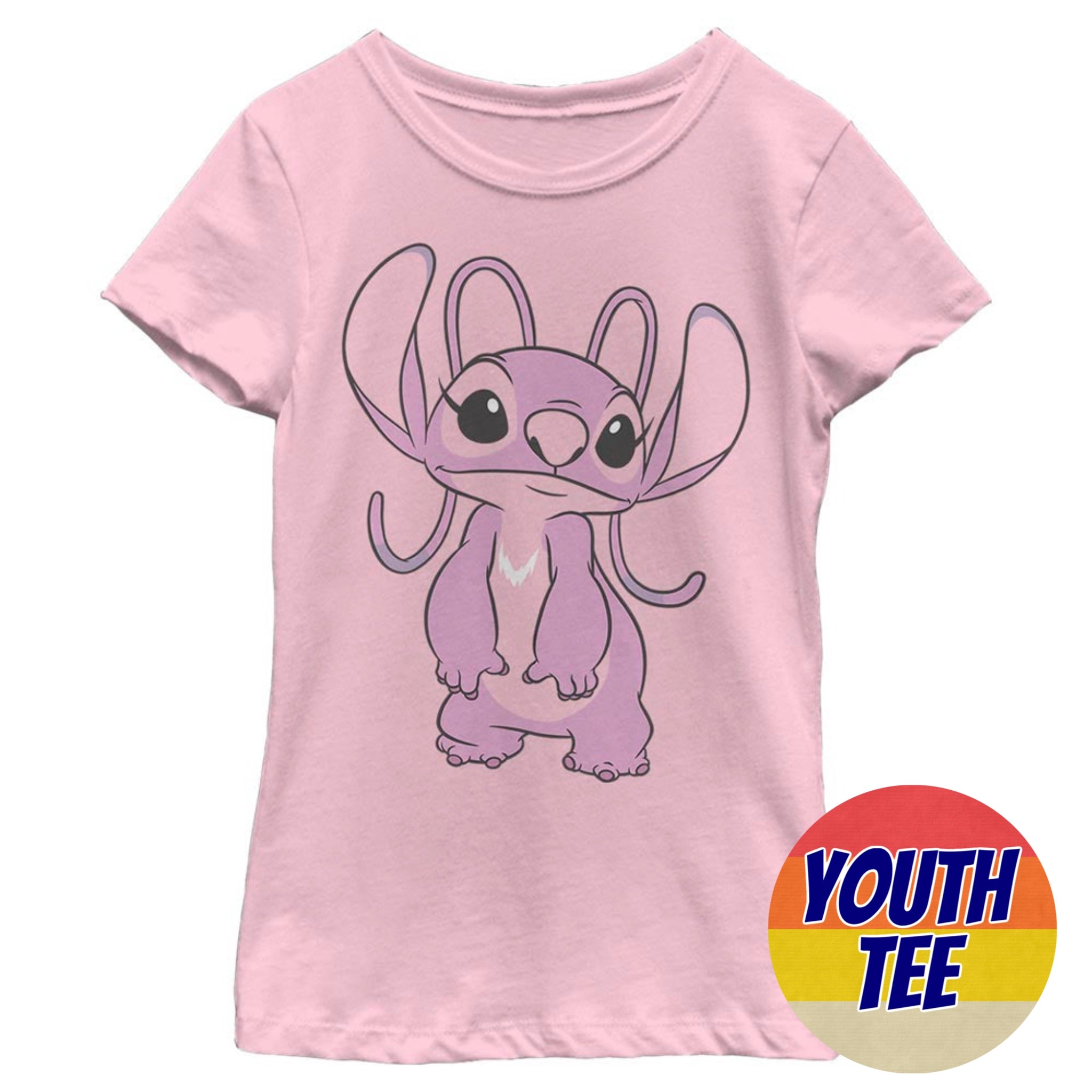 Girl's Disney Lilo and Stitch Big Angel T-Shirt | Blue Culture Tees