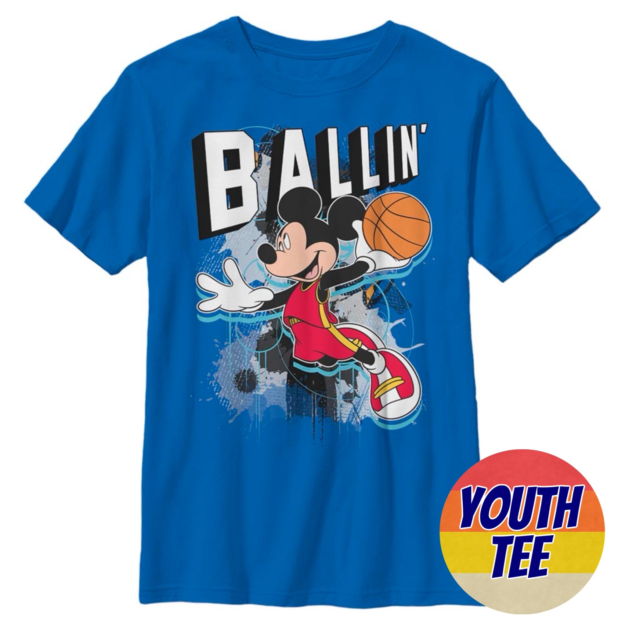 Boy's Disney Mickey Ballin T-Shirt | Blue Culture Tees