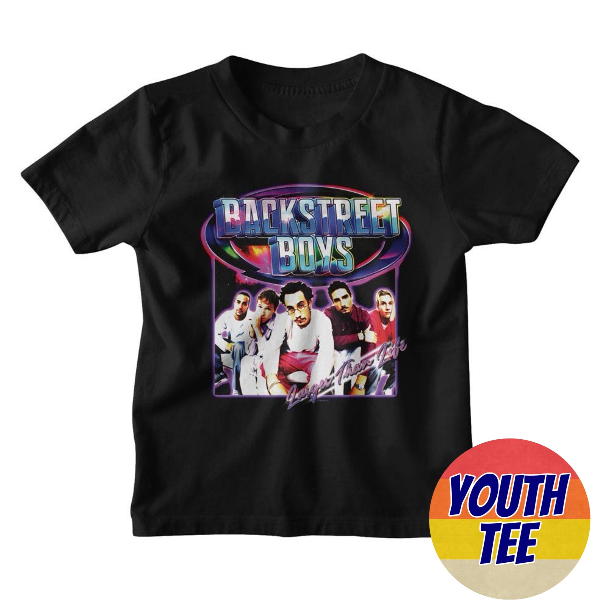 Youth Backstreet Boys Y2K Rainbow Shine T-Shirt