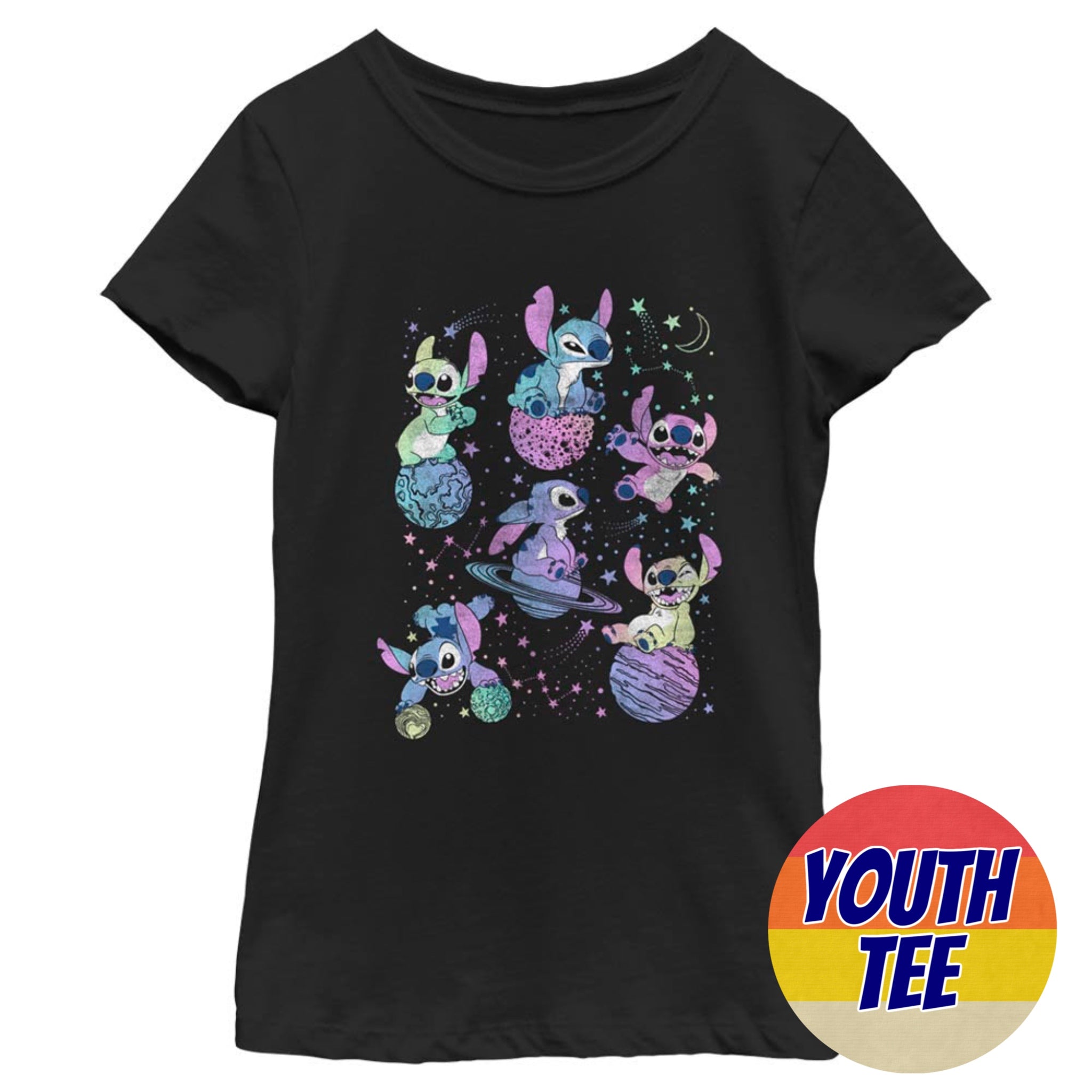 Girl's Disney Planetary Stitch T-Shirt | Blue Culture Tees