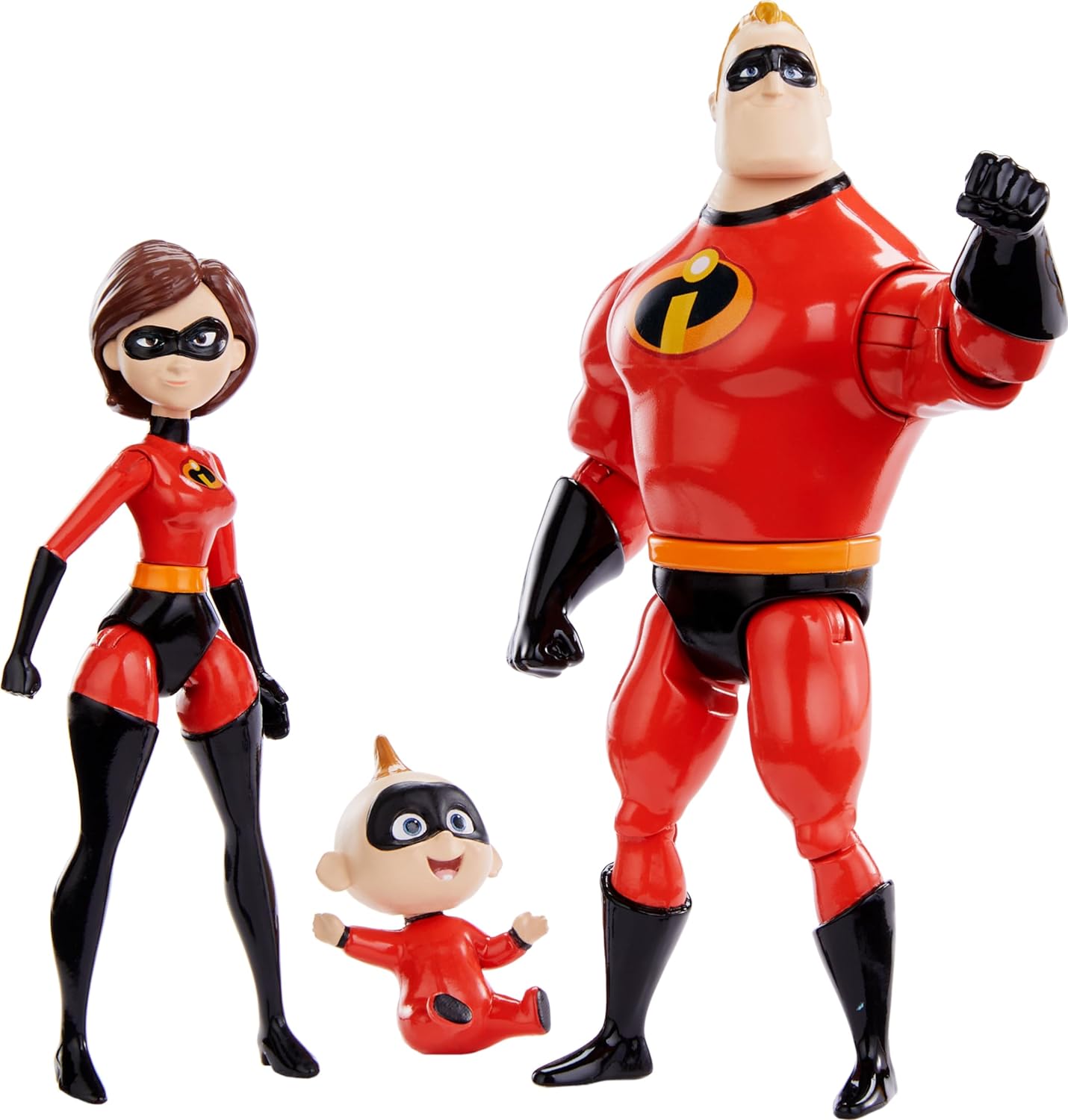 Disney Pixar The Incredibles Storytellers Mr. Incredible, Elastigirl & Jack-Jack Action Figure Set