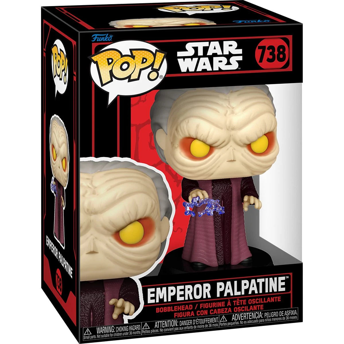 Funko Pop! Star Wars Dark Side Emperor Palpatine Vinyl Figure #738 | Blue Culture Tees